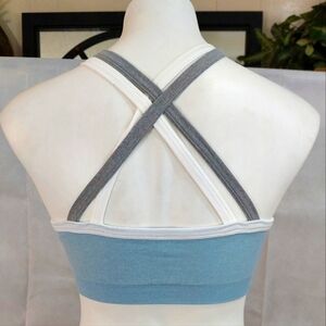 ITZON Activewear Wire Free Bra Breathable Strappy Crop Bralette Sz Small/Medium
